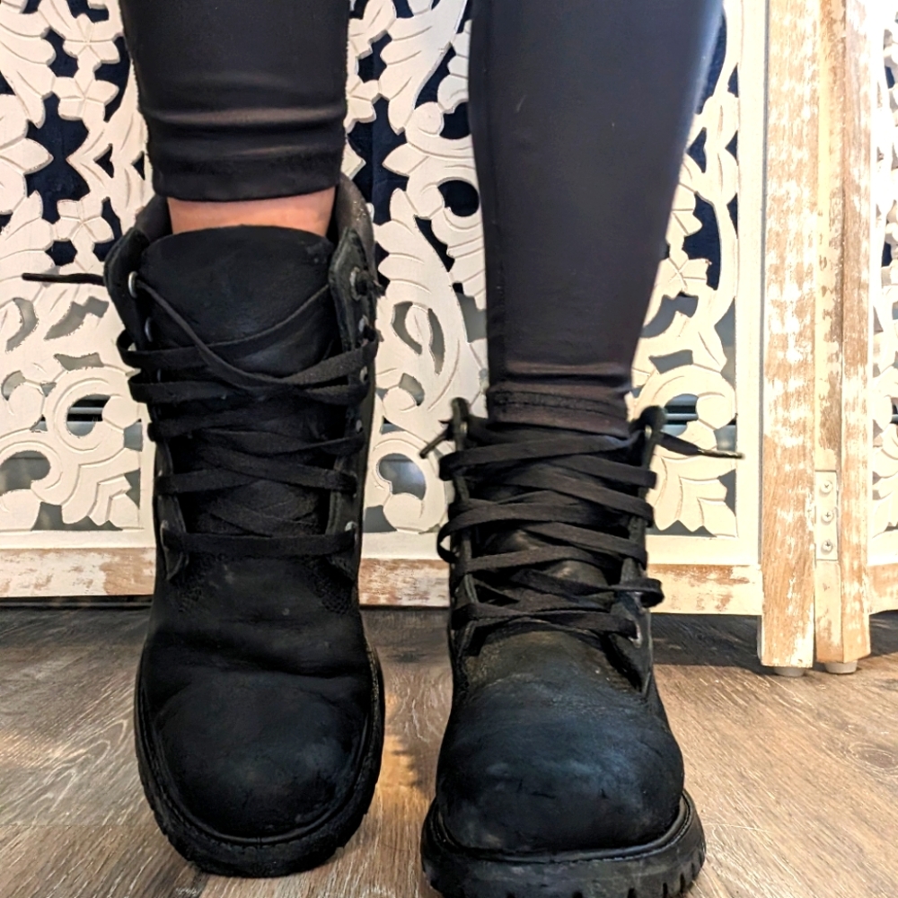 Black Timberland Waterproof Ankle Boots